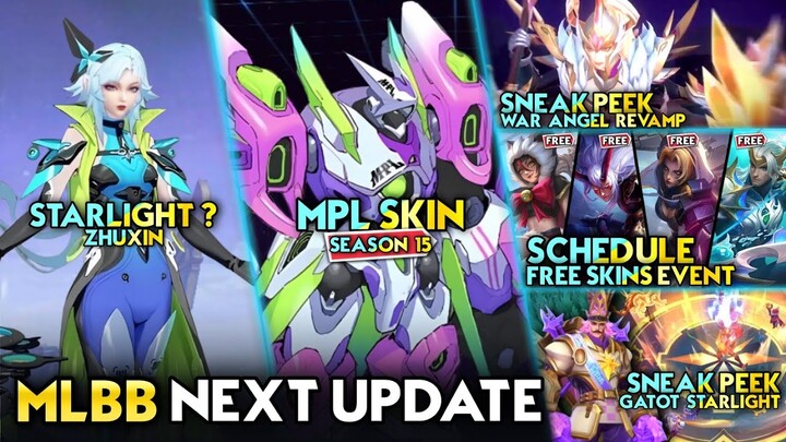 FREE SKIN 4 PHASES | NEW MPL SKIN SEASON 15 | REVAMPED FREYA EPIC & GATOT SL PREVIEW  #whatsnext