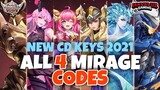 All 4 MIRAGE CODE + Free NEW  | Mobile Legends Adventure 2021