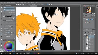 DRAWING ANIME HAIKYUU IN CLIP STUDIO PAINT | SPEEDPAINT