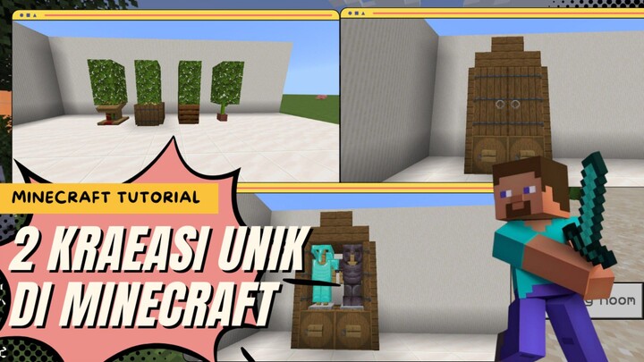 DEkORASI SIMPEL UNIK UNTUK MENGHIAS RUMAHMU DI MINECRAFT-MINECRAFT TUTORIAL #1
