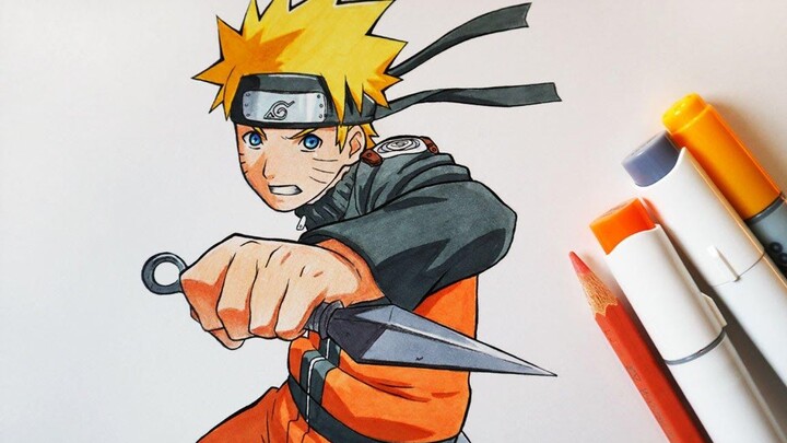 วิธีการวาด Naruto Uzumaki - การสอนทีละขั้นตอน นารูโตะ ชิปปูเด็น
