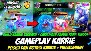 GAMEPLAY KARRIE SKIN EPIC❗ EMBLEM KARRIE & BUILD KARRIE PALING SAKIT 2023❗ TUTORIAL KARRIE TERBARU