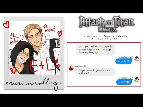 eruri in college ft. the aot veterans pt. 1 | their first meeting [aot]