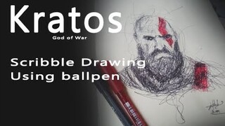 Kratos Scribble Drawing