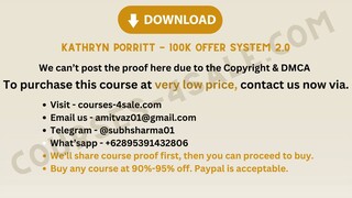 [Course-4sale.com] -  Kathryn Porritt - 100K Offer System 2.0