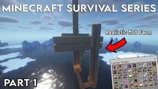 Minecraft 1.19 Survival Series Make Simple Mob Farm Part 1