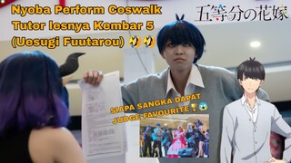 Iseng Nyobain Perform Coswalk Tutor Lesnya Kembar 5 (Uesugi Fuutarou) 🤣🤣 #JPOPENT