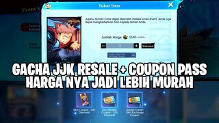 GACHA EVENT JJK RESALE PAKAI COUPON PASS AUTO JADI LEBIH MURAH? MOBILE LEGENDS