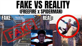 FreeFire x Spiderman Fake vs Real