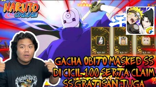 GACHA OBITO SS MASKED PAKE GULUNGAN TIKET PART 1 DAN REDEEM KARAKTER PAKE BOLA EMAS DI NARUTO ONLINE