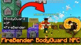 How to make a FireBender BodyGuard NPC in Minecraft using Command Block Trick!