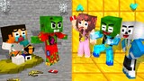 Monster School : Squid Game x BRAVE ZOMBIE PROTECT POOR HEROBRINE FROM BULLIES - Minecraft Animation