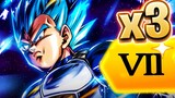 (Dragon Ball Legends) 3x ZENKAI 7 BUFFED TRANSFORMING SSJB VEGETA DOES INFINITE DAMAGE!