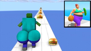 Monster School : FAT 2 FIT CHALLENGE - Minecraft Animation