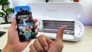 My Galaxy S8+ Back Glass Cracked, Portrait 3 cutting machine can help me!! so cool👍