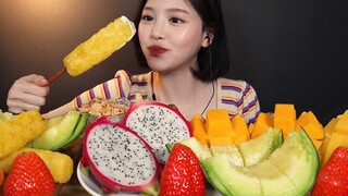 SUB) !🍒🍓🍋 (feat) fruit mukbang ASMR melon mango strawberry