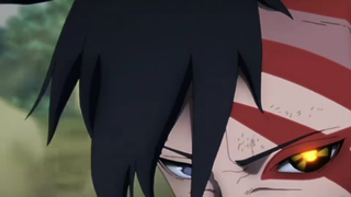 Naruto witnessed Boruto being killed and gradually began to become obito.