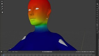 Blender 2.80 character binding process 02_weight distribution