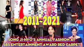 Song Ji-Hyo's fashion in SBS Entertainment awards red carpet 2011~2021| what is your favorite?