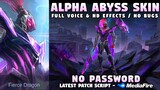 Alpha General Void Abyss Skin Script No Password | Full Voice & HD Effects | Mobile Legends