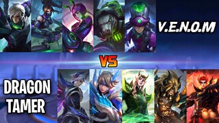 MOBILE LEGENDS V.E.N.O.M VS DRAGON TAMER SQUAD 1 VS 1 FIGHT | VENOM VS DRAGON TAMER