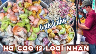 Xe Há Cảo 12 loại nhân nằm ở lề đường khách đông làm không kịp bán| Địa điểm ăn uống