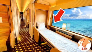 Sleeper Seat on Japan's Newest Overnight Train 😴 12 Hour Trip from Kyoto 🛏 Solo Travel Vlog