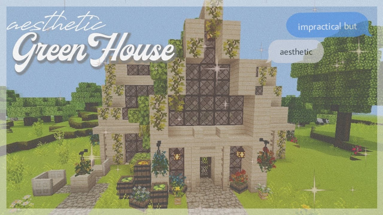 Mcpe Aesthetic Greenhouse Minecraft Speedbuild Bilibili