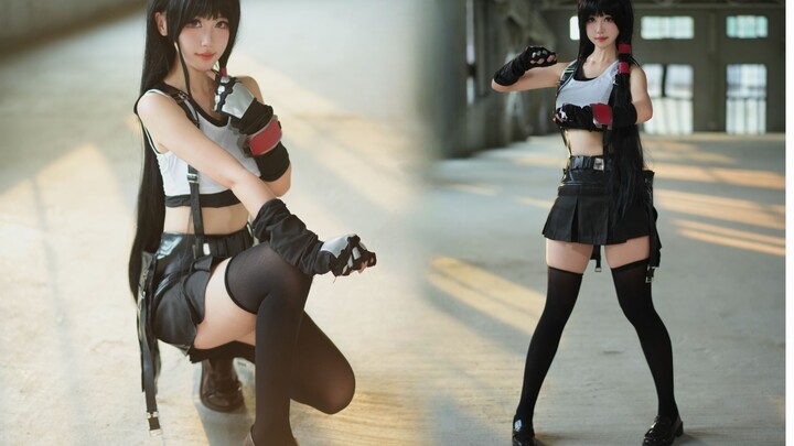 The strongest Tifa cosplay is out! The chubby legs are really yyds~ sing and dance!