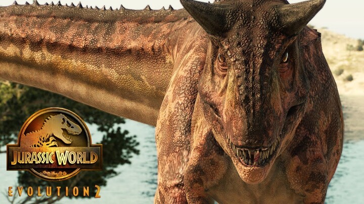Carnotaurus in the SAVANNA - Jurassic World Evolution 2 [4K]