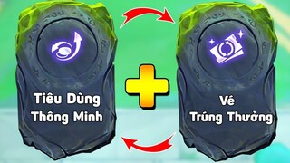 VÉ TRÚNG THƯỞNG TIÊU DÙNG THÔNG MINH COMBO LÕI KIM CƯƠNG HỦY DIỆT CẢ VÁN ĐẤU 1.1