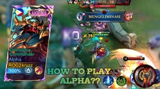 How To Play Alpha?? Tutorial Alpha For Beginner | Best Build And Emblem Alpha