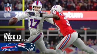 Buffalo Bills vs New England Patriots | 2022 Week 13 Game Highlights