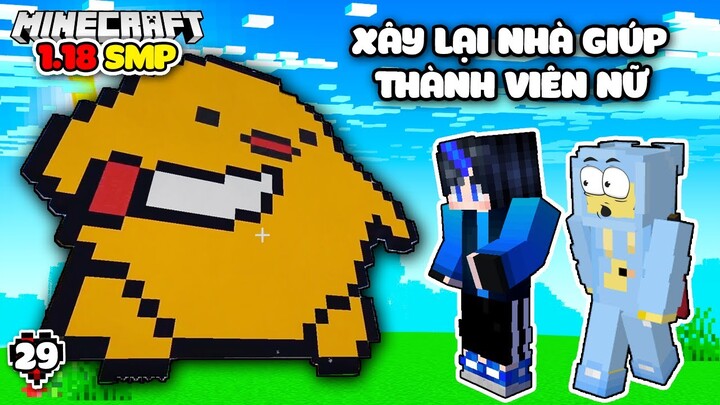 MINECRAFT YOUTUBER SMP #29 | NOXUSS TRỞ THÀNH THỢ XÂY GIÚP XÂY LẠI NHÀ VÀ PHẢN ỨNG CỦA OH DUCK LÀ?