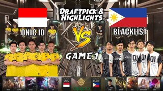 BLCK vs ONIC ID [Game 1] | M3 Playoffs Day 4 | MLBB World Championship 2021 | MLBB