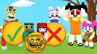 Monster School : Zombie Family With Squid Game Doll x Fnaf Freddy - Sad Story - Minecraft Animation