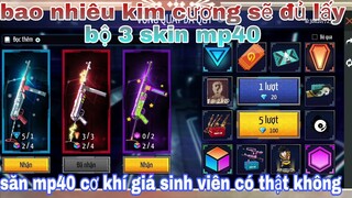 Garena free fire| cần bao nhiêu kim cương để săn mp40 trong vòng quay đá quý? Săn mp40 cơ khí