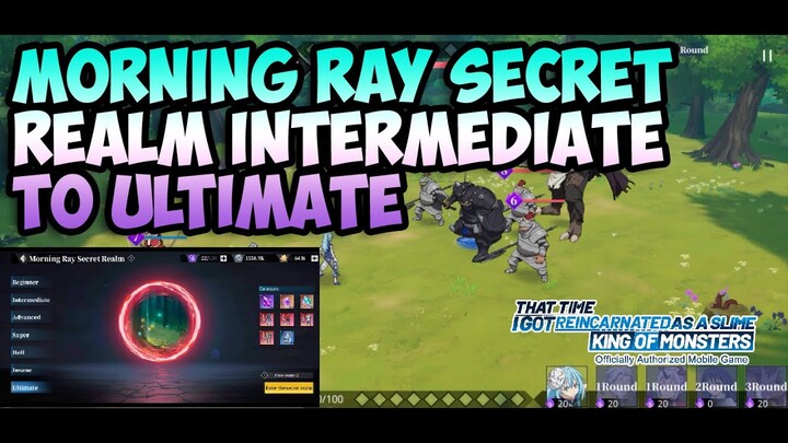 tensura king of monster tips and guide morning ray secret realm intermediate to ultimate lvl