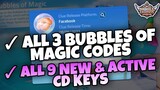 ALL 3 BUBBLES OF MAGIC CODES + NEW CD Keys | Mobile Legends Adventure 2021