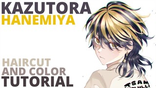 KAZUTORA Tokyo Revengers HAIRCUT, COLOR and STYLE (Tutorial mens hair 2021) cosplay