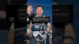 Starlink bikinan Elon Musk muncul di INDONESIA? Internet cepet tanpa kabel? #shorts