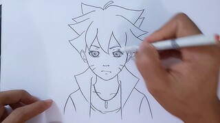 CARA  MENGGAMBAR BORUTO