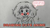 DRAWING CUTE ANIME SIMPEL | DRAWING INDONESIA