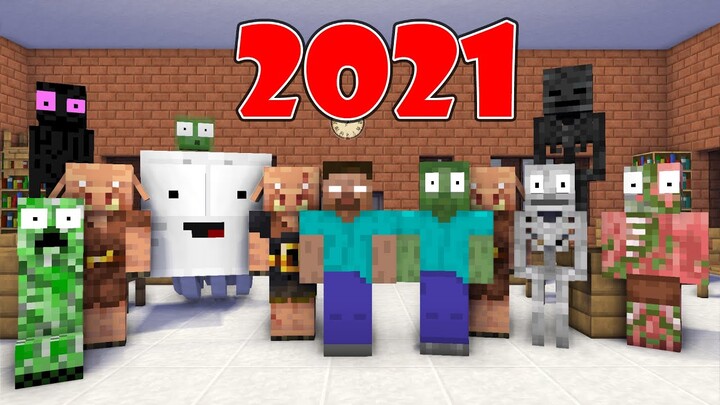 Monster School : HAPPY NEW YEAR 2021 - Minecraft Animation
