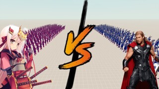 300 Samurai Vs Thor | Totally Accurate Battle Simulator
