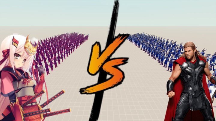 300 Samurai Vs Thor | Totally Accurate Battle Simulator