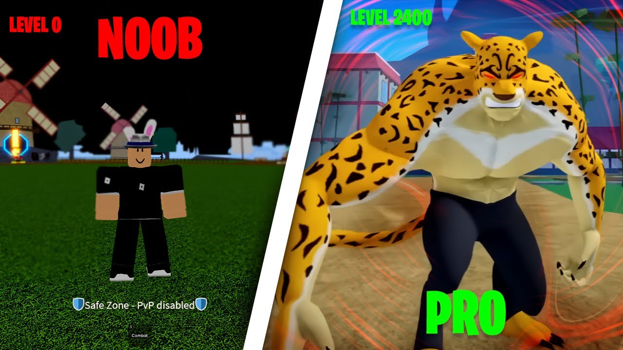 Noob to Pro Using Leopard Fruit in Fruit Battlegrounds(Roblox