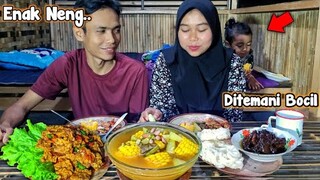 Menu SAHUR di Kampung Paling NIKMAT dan SEGER, Masak Sayur Asem, Tempe LADA Hitam, RENDANG Sisa