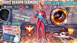 TOP UP 250RB CUMAN BUAT DAPETIN SEPATU JORDAN?? TOTAL 2000 DIAMOND!! WAWWW - FREE FIRE INDONESIA