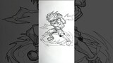 Speed Drawing Killua Stick- man #shorts #anime #drawing #hunterxhunter